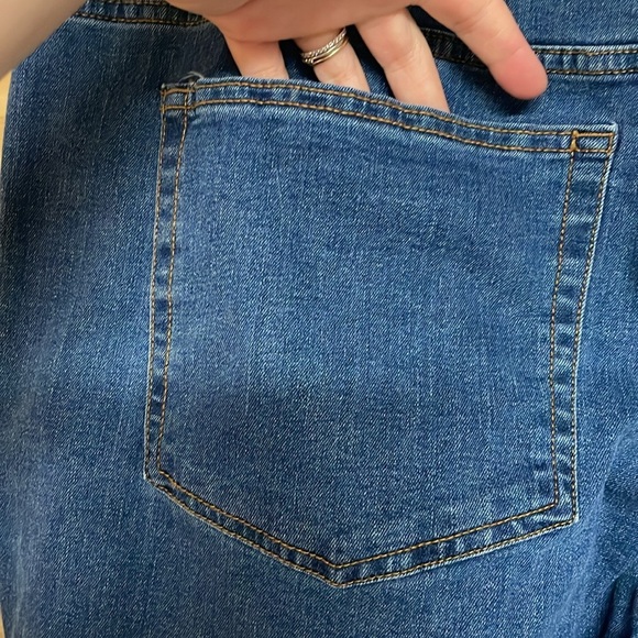 George size 40x30 Medium Wash Relaxed Regular Fit Straight Leg Stretchy Jeans - Picture 7 of 11